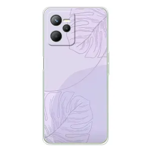 Чохол квітковий дизайн для Realme 14 (Монстера фіолетова)