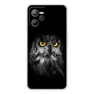 Чехлы с принтом СОВЫ для Realme 14 (Сова на чёрном)