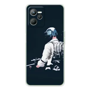 Силиконовый чехол с картинкой "Герой Pubg" на Realme 14 (В экиперовке)