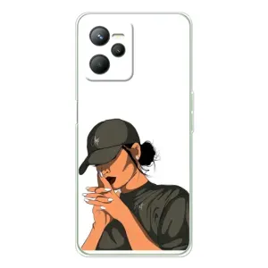 Силіконовый Чохол на Realme 14 з картинкой Модных девушек (У зеленому)