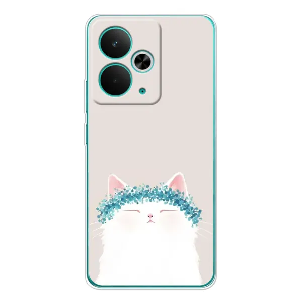 Чехол с рисунком «Белый котик» для Realme 14T Чехол с рисунком «Белый котик» для Realme 14T