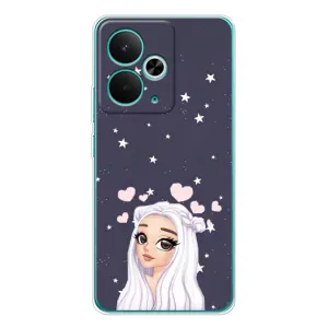 Чехол Стильные девушки на Realme 14T (Девушка и сердечки)