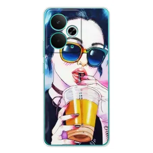 Чехол с картинкой Модные Девчонки Realme 14T (Девушка с коктейлем)