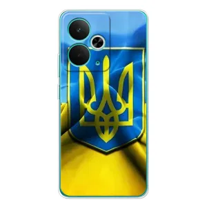 Чехол с картинкой (Патриотический ГЕРБ) на Realme 14T (Герб и Флаг Украины)