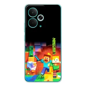Чехлы для Realme 14T (Персонажи Майн Крафт) (Герой Майнкрафт)