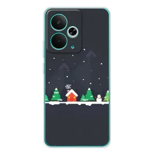 Силиконовый бампер на рождество для Realme 14T (Город зимний)