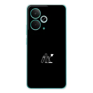 Чохол з картинками на чорному фоні для Realme 14T (Книжки)