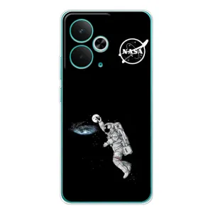 Силіконовый бампер з принтом "Наса" на Realme 14T (Космонавт баскетболіст)