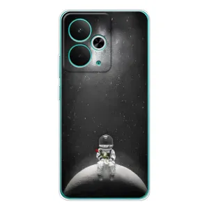 Силіконовый Чохол з принтом "Космонавти" на Realme 14T (Космонавт романтик)