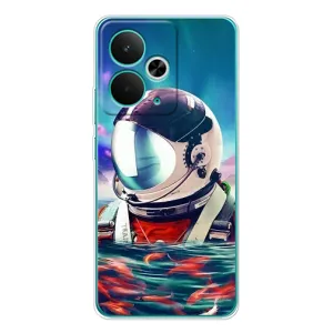 Силіконовый Чохол з принтом "Космонавти" на Realme 14T (Космонавт у воді)