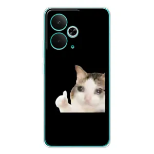 Бампер с принтом Мемы для Realme 14T (Кот в слезах)