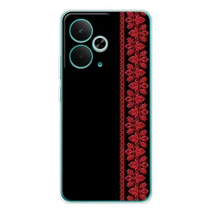 Силиконовый Чехол на Realme 14T (Красная Вышиванка)