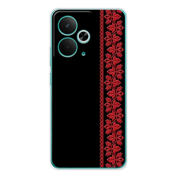 Чехол с рисунком «Красная Вышиванка» для Realme 14T Чехол с рисунком «Красная Вышиванка» для Realme 14T