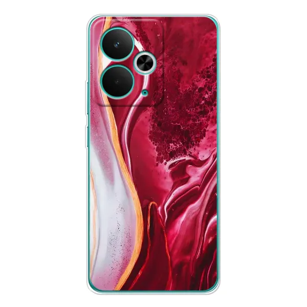 Чохол з малюнком «Червоний мрамор» для Realme 14T Чохол з малюнком «Червоний мрамор» для Realme 14T