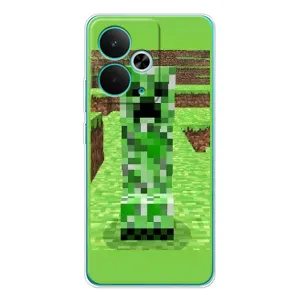 Чехлы для Realme 14T (Персонажи Майн Крафт) (Крипер 2)