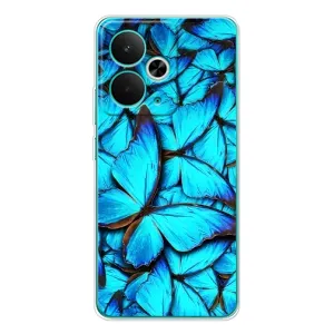 Силиконовый бампер с картинкой животных для Realme 14T (Крылья бабочек)