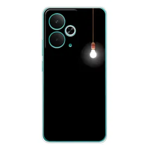 Чохол з картинками на чорному фоні для Realme 14T (Лампочка)