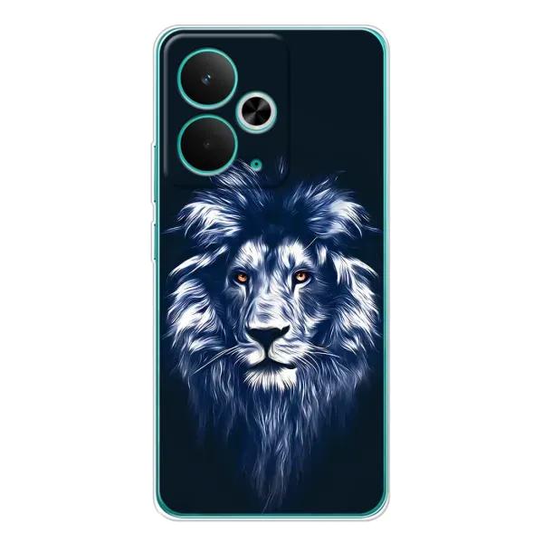 Чехол с рисунком «Лев - синий» для Realme 14T Чехол с рисунком «Лев - синий» для Realme 14T