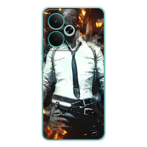 Силиконовый чехол с картинкой "Герой Pubg" на Realme 14T (Man Пубг)