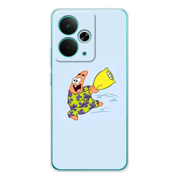 Чехол с рисунком «Патрик с подушкой» для Realme 14T