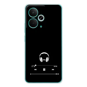 Чохол з картинками на чорному фоні для Realme 14T (Плеєр)