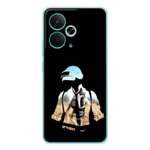 Силиконовый чехол с картинкой "Герой Pubg" на Realme 14T (Пубг мен)