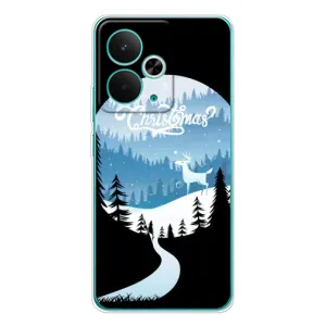 Силиконовый бампер на рождество для Realme 14T (Рождественский Олень)