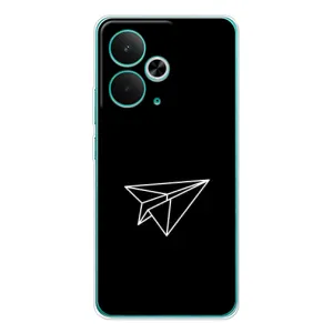 Чохол з картинками на чорному фоні для Realme 14T (Літак)