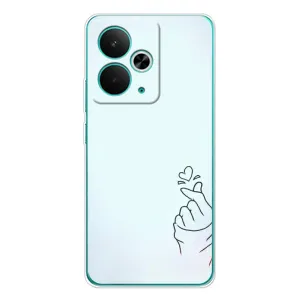 Чехлы (Знак сердечка) на Realme 14T (Сердце на голубом)