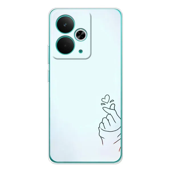 Чехол с рисунком «Сердце на голубом» для Realme 14T