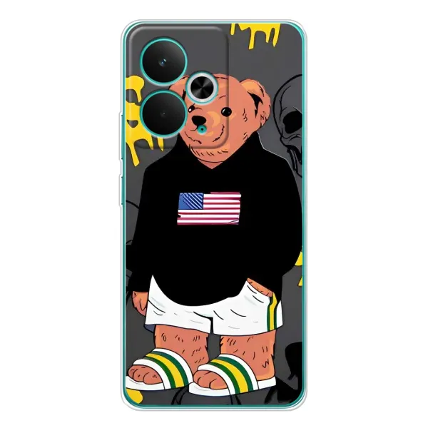 Чехол с рисунком «Teddy USA» для Realme 14T