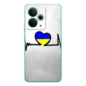 Силиконовый Чехол на Realme 14T (Я-Украина) (Украинская кардиограмма)