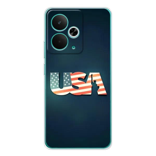 Чехол с рисунком «USA» для Realme 14T Чехол с рисунком «USA» для Realme 14T