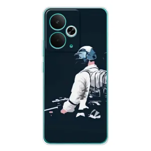 Силиконовый чехол с картинкой "Герой Pubg" на Realme 14T (В экиперовке)