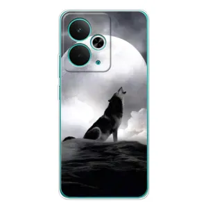 Чехол с Волком на Realme 14T (Волк и луна)