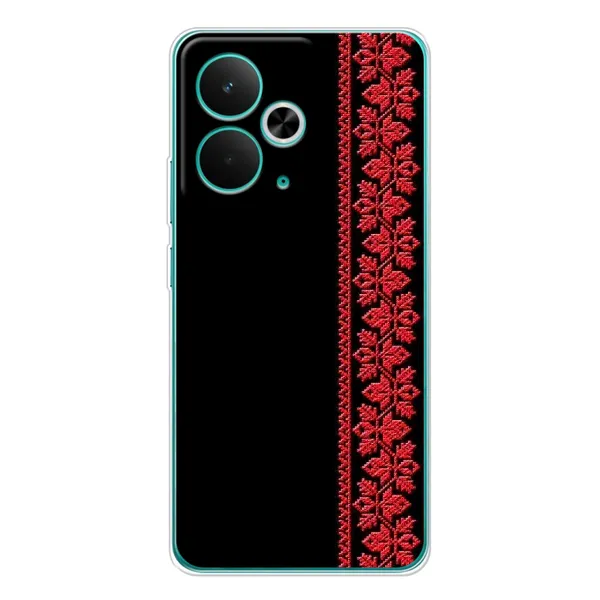 Чехол с рисунком «Вышиванка на черном» для Realme 14T Чехол с рисунком «Вышиванка на черном» для Realme 14T