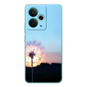 Силіконовий Чохол з кульбабками на Realme 14T (Захід з кульбабкою)