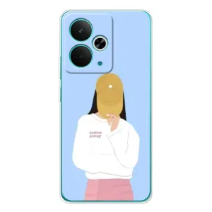 Силиконовый Чехол на Realme 14T с картинкой Стильных Девушек (Желтая кепка)