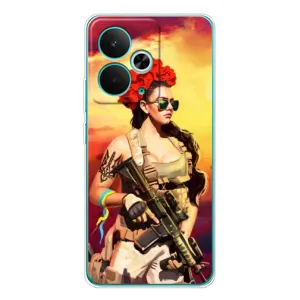 ЗСУ Чехлы (TPU) для Realme 14T (Женщина солдат)