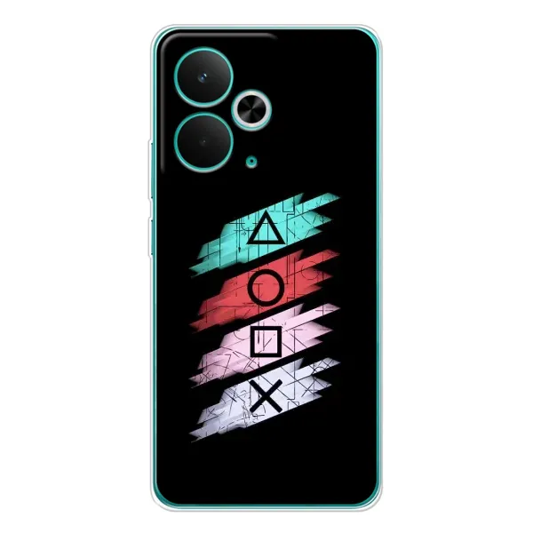 Чехол с рисунком «Значки Sony» для Realme 14T Чехол с рисунком «Значки Sony» для Realme 14T