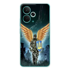 Патриотический Чехол для Realme 14T (ЗСУ з крильями)