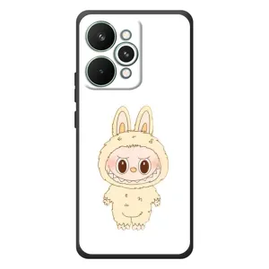 Чехол с принтом Лабубу для RealMe 15 Pro (Бежевый Лабубу)