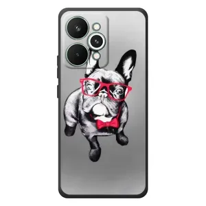Чехол (ТПУ) Милые собачки для RealMe 15 Pro (Бульдог в очках)