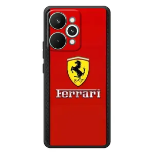 Силіконовий бампер з картинкою машини на RealMe 15 Pro (Ferrari Logo)