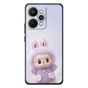 Чехол с принтом Лабубу для RealMe 15 Pro (Фиолетовый Лабубу)