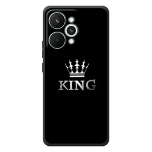 Чехол (Корона на чёрном фоне) для РеалМи 15 Про (KING)