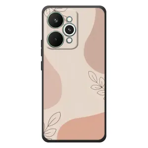 Чехол цветочный дизайн для RealMe 15 Pro (Коричневый фон)