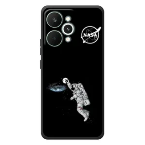 Силиконовый бампер с принтом "Наса" на RealMe 15 Pro (Космонавт баскетболист)