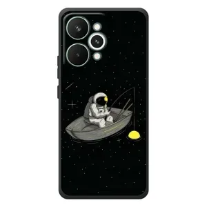 Силиконовый Чехол с принтом "Космонавты" на RealMe 15 Pro (Космонавт на рыбалке)