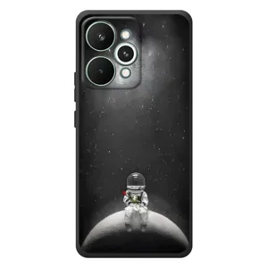 Силиконовый Чехол с принтом "Космонавты" на RealMe 15 Pro (Космонавт романтик)